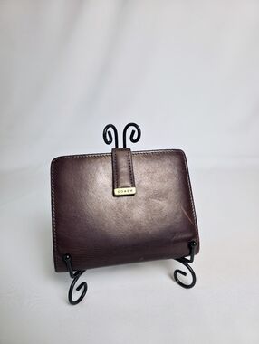 PROJECT Vintage Coach Lexington Wallet Mahogany Brown Water Buffalo Leather